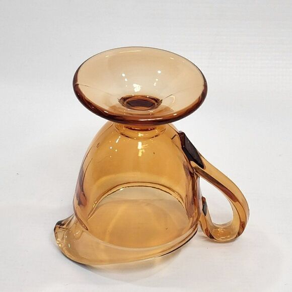 Vintage Fostoria Jamestown 5" Creamer Milk Pitcher Amber Footed VG - Picture 9 of 11